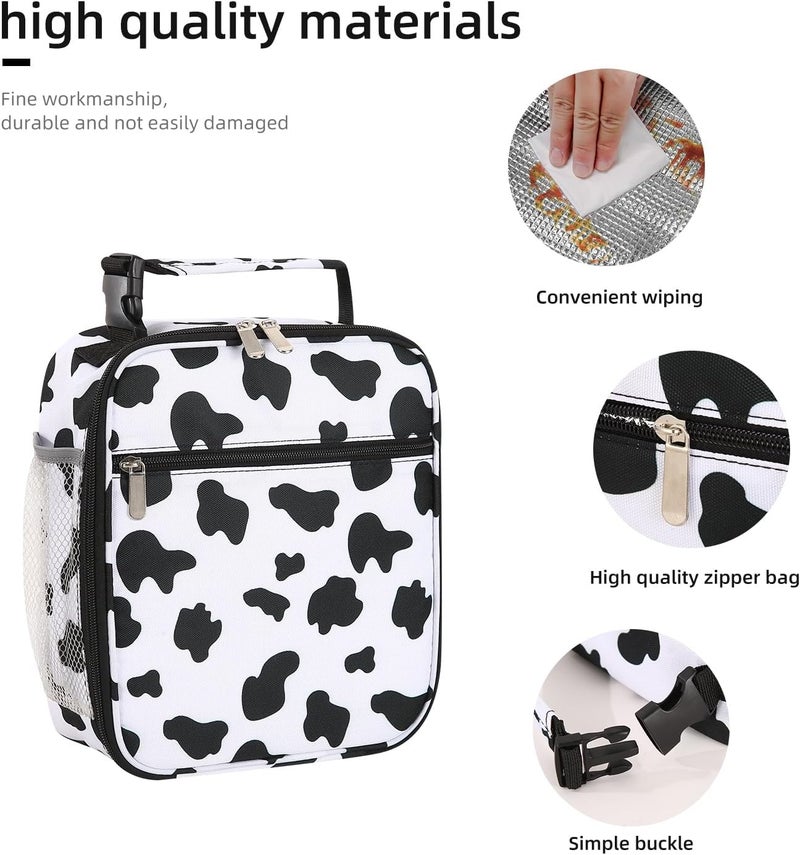 Lovoeo AYEANY Lunch box Lunch bag for men women Lunchbox Lunch bags Insulated Lunch bag Lunch box cooler (Cow), Large - Image 3